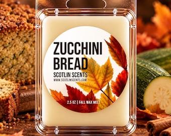 Zucchini Bread | STRONG SCENTED Wax Melts | Gift Ideas |