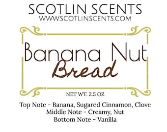 Banana Nut Bread | STRONG SCENTED Wax Melts | Gift Ideas |