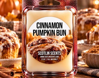 Cinnamon Pumpkin Bun | STRONG SCENTED Wax Melts | Gift Ideas |