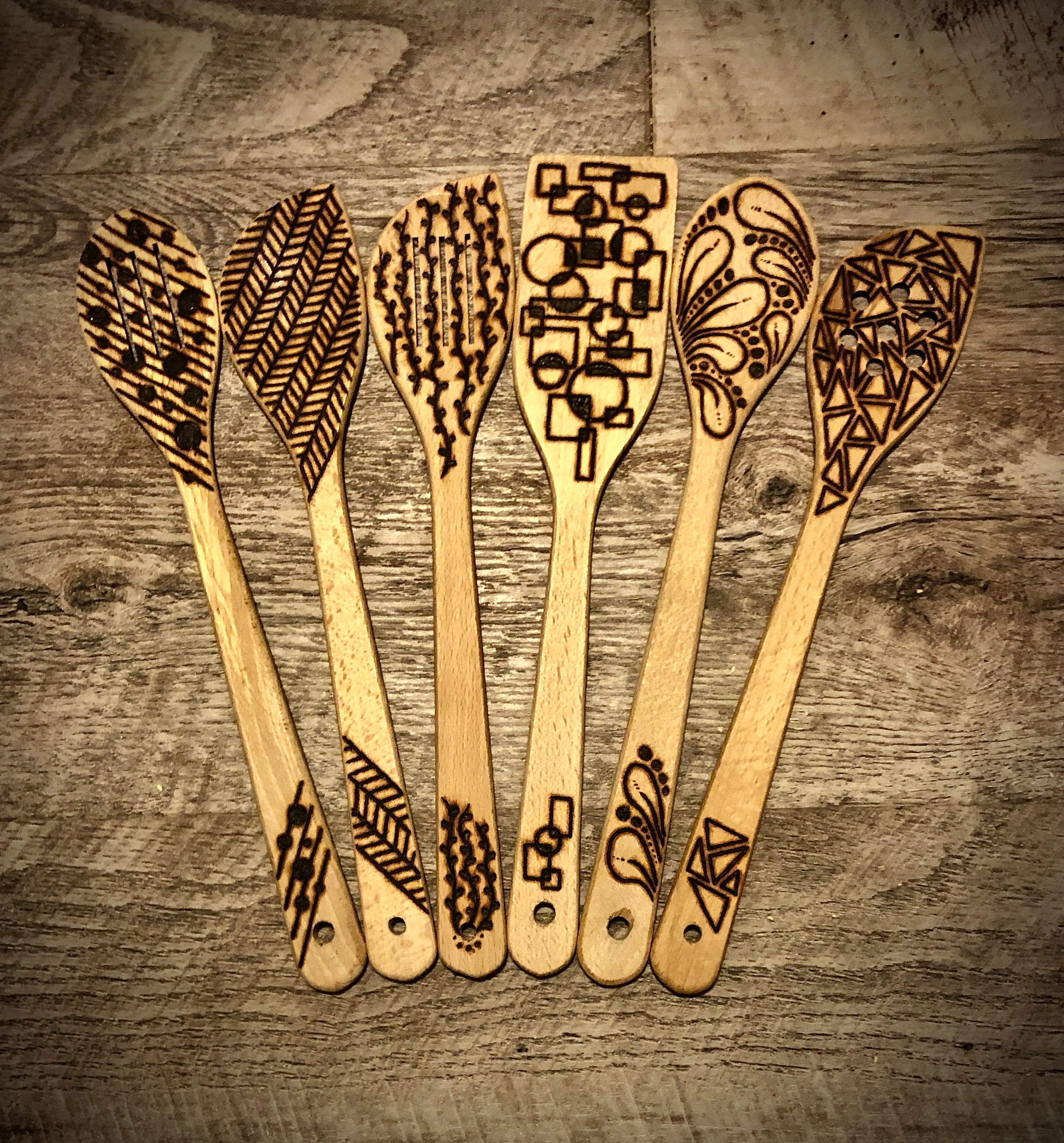 Star Wars Wooden Spoons Set Of 5starwars Burned Kitchen Utensils Setbamboo  Cooki
