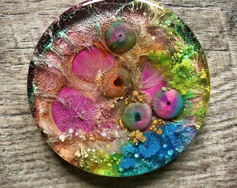 Resin Coaster, Epoxy Resin Coaster, Resin Petri, Drink Coaster, Alcohol Ink and Resin Art