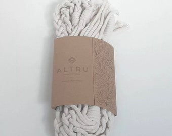 Colgador de macramé Altru para plantas, color beige, trenzado, estilo bohemio, para decoración del hogar, 34"