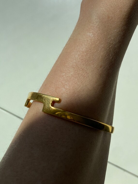 1980s Vintage Greek Goddess Gold Adjudtable Cuff Brac… - Gem
