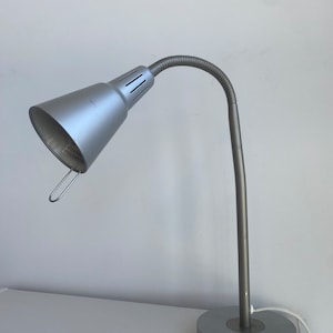 Vintage Kvart Silver Ikea Desk Lamp, Marianne and Knut Hagberg, 1990s V1021