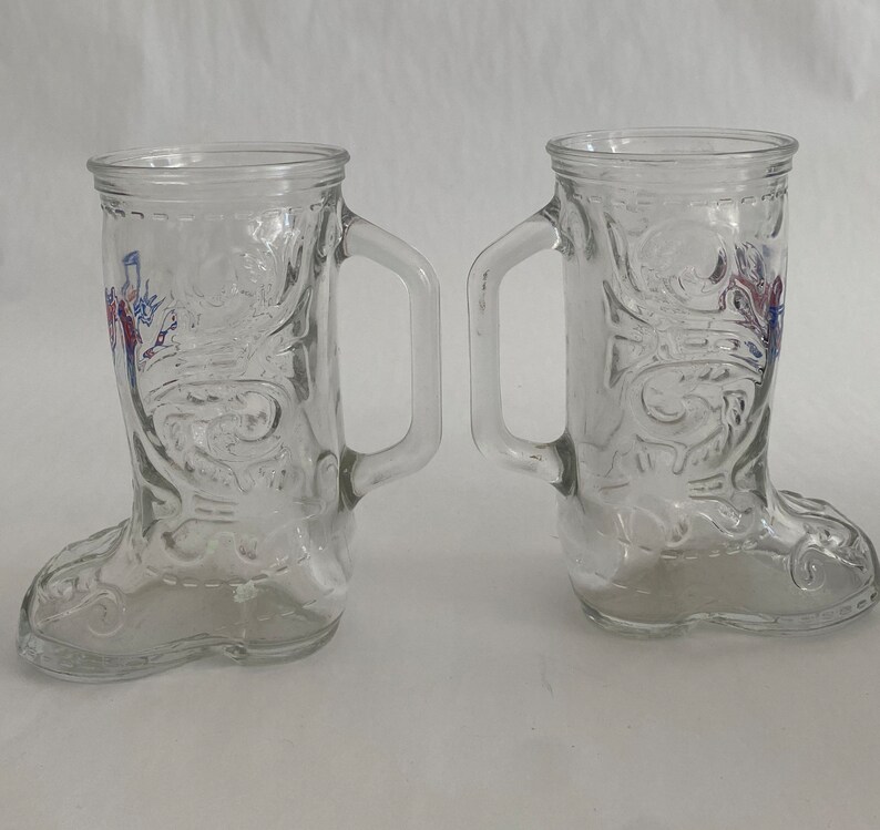 Texas and Looseys Western Glass Boot Glasses Collectible Novelty Etsy