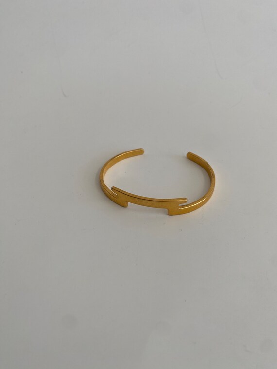 1980s Vintage Greek Goddess Gold Adjudtable Cuff Brac… - Gem