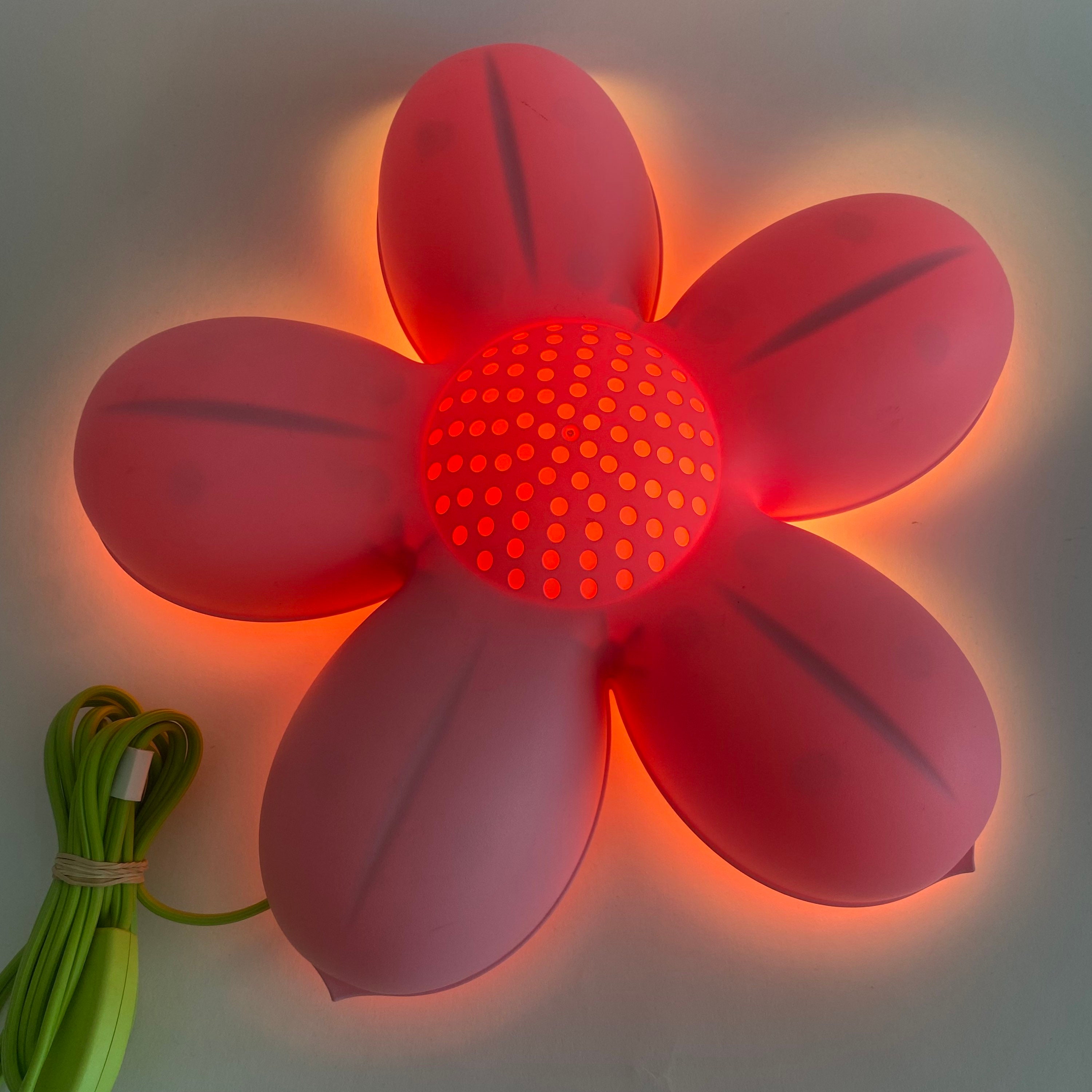 Vintage IKEA Smila Flower Pink Wall Lamp Etsy