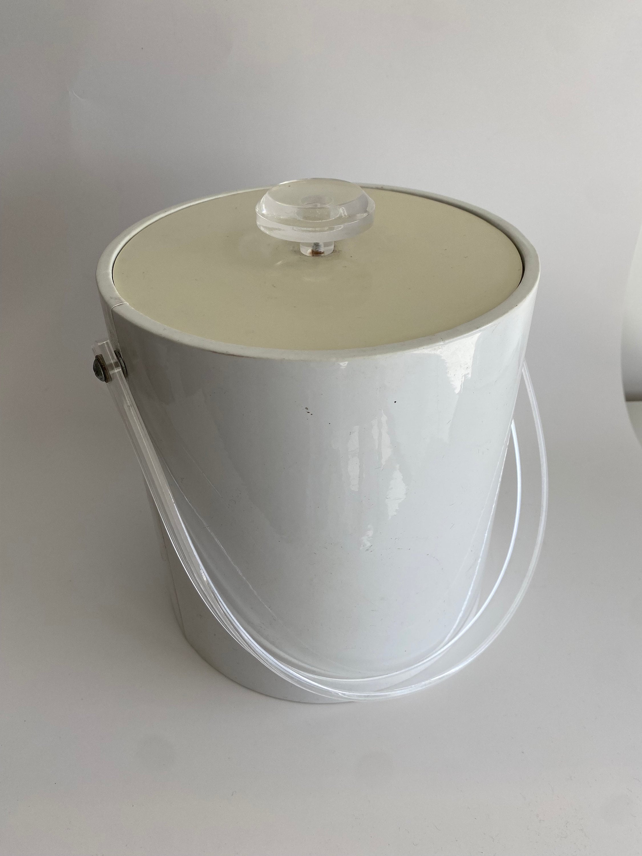 Vintage MCM Blue Ice Bucket by Morgan & Company Bucket