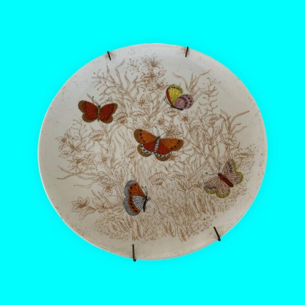 Vintage Butterfly Plate signed Neiman-Marcus FF 7.5"