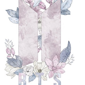 BTS Grafik, Malerei, Aquarell, Clip Art digitale Dateien 300dpi, PNG, jpg V Teahyung, Jungkook, J-Hope, Jin, Jimin, Suga, RM , logo bts