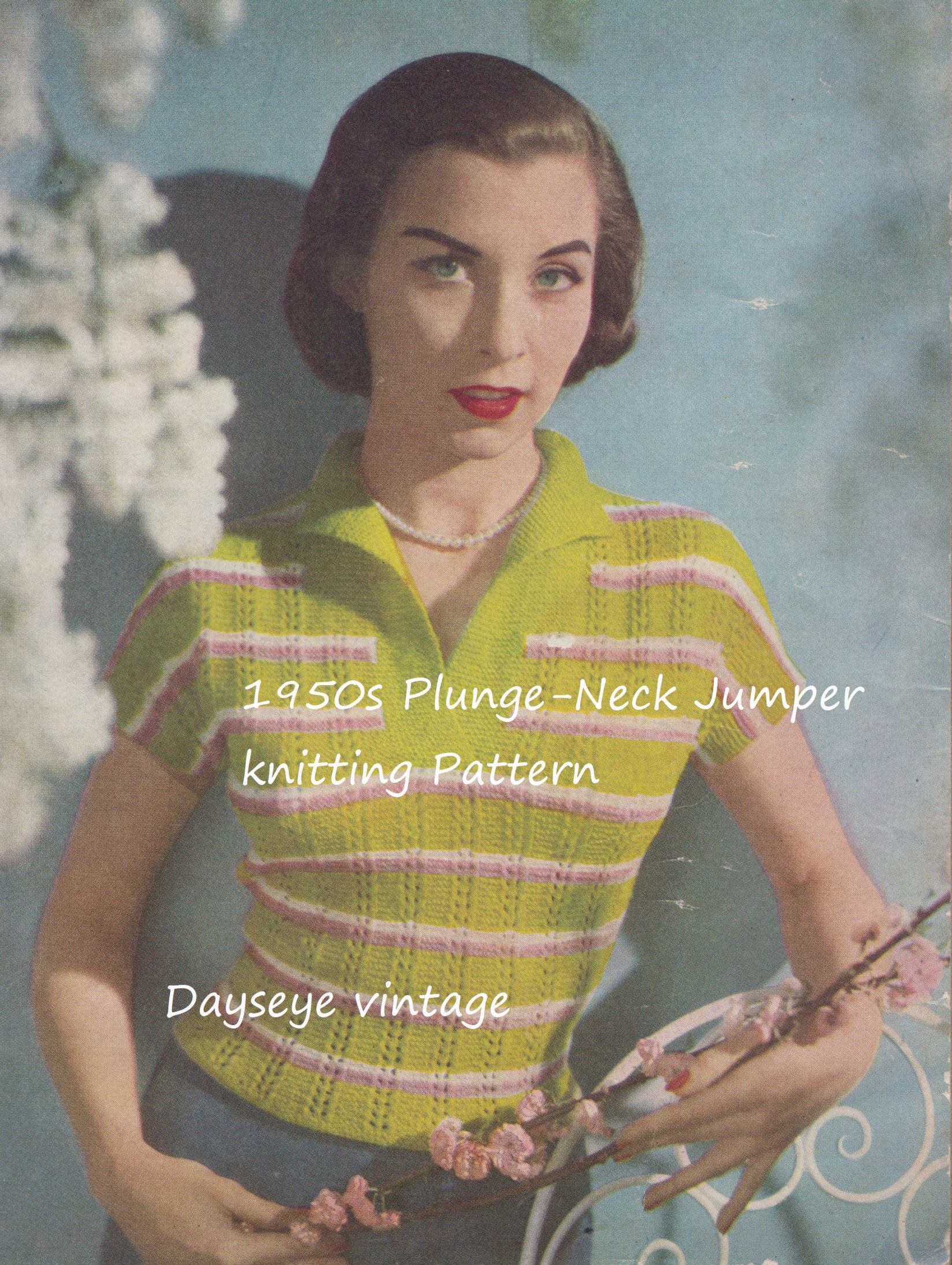 50s Striped Sweater - Etsy