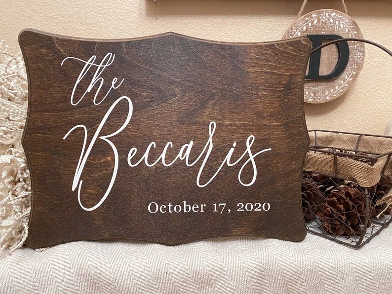 Rustic Wood Wedding Sign Wedding Sign Wedding Sign Hand Stained Wedding Keepsake Wedding Gift Established Sign Bridal Shower Gift