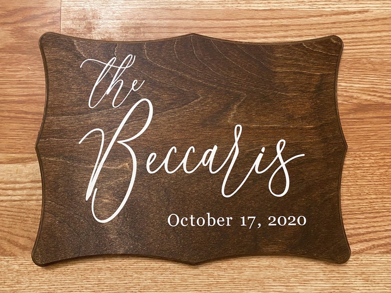 Rustic Wood Wedding Sign Wedding Sign Wedding Sign Hand Stained Wedding Keepsake Wedding Gift Established Sign Bridal Shower Gift