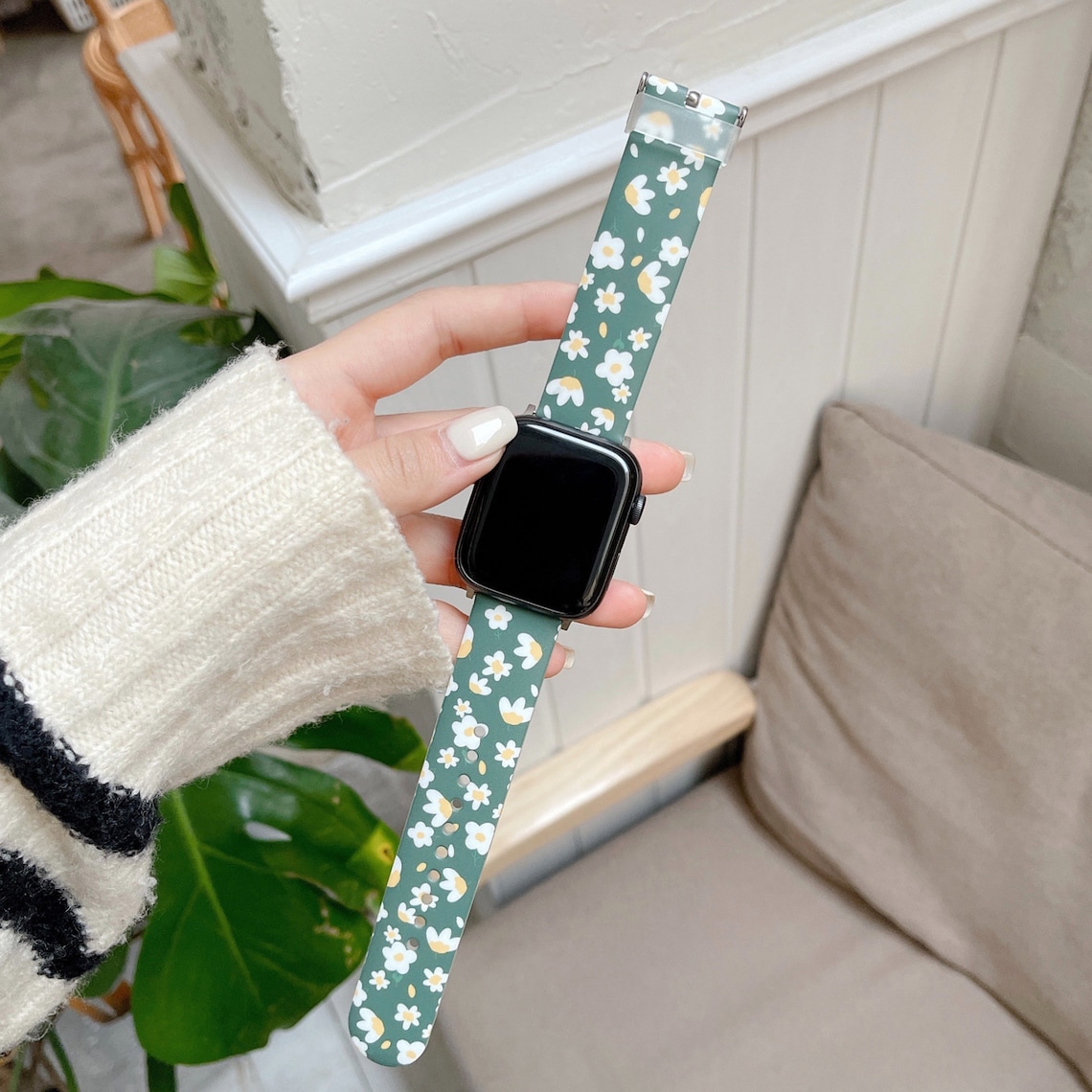 Apple Watch Band 38mm Floral Fancy Pattern Fits Series 1 Etsy