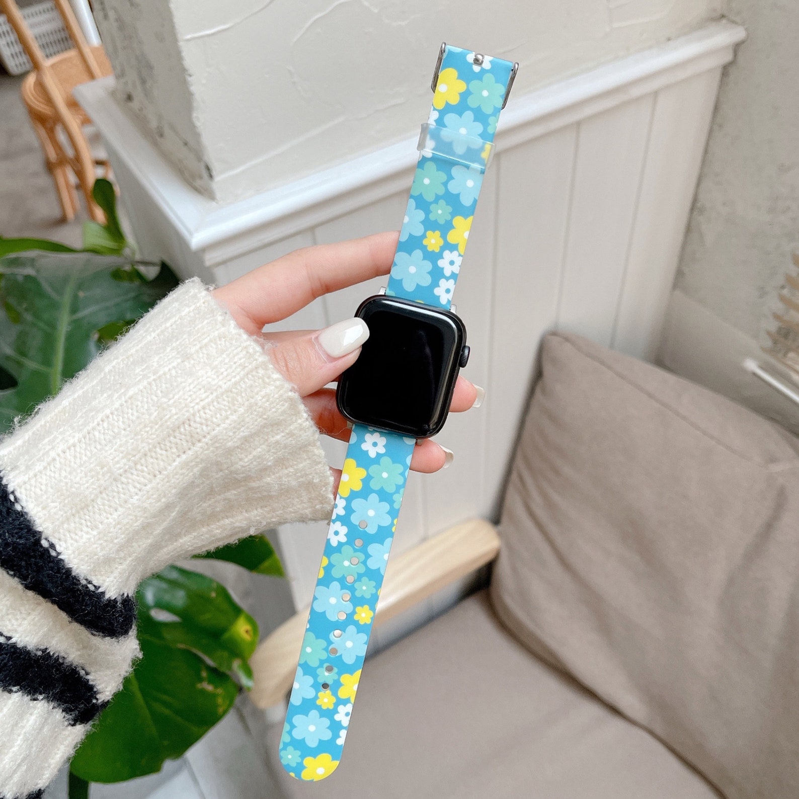 Apple Watch Band 38mm Floral Fancy Pattern Fits Series 1 Etsy