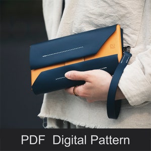Vídeo tutorial de cuero / Cómo hacer un bolso esencial único / Bolso moderno / Manualidades / DIY / Patrón PDF