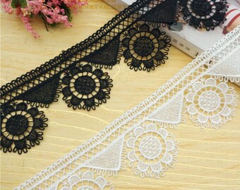 2yards High-quality Venetian lace, sun flower lace trim, DIY home sewing dress trim, clothing design