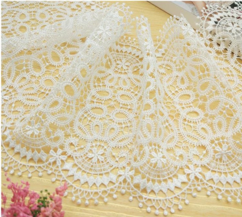 1 yard white scallop lace lace vintage lace decoration DIY sewing wedding bride handmade home decoration