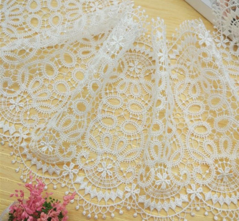 1 yard white scallop lace lace vintage lace decoration DIY sewing wedding bride handmade home decoration