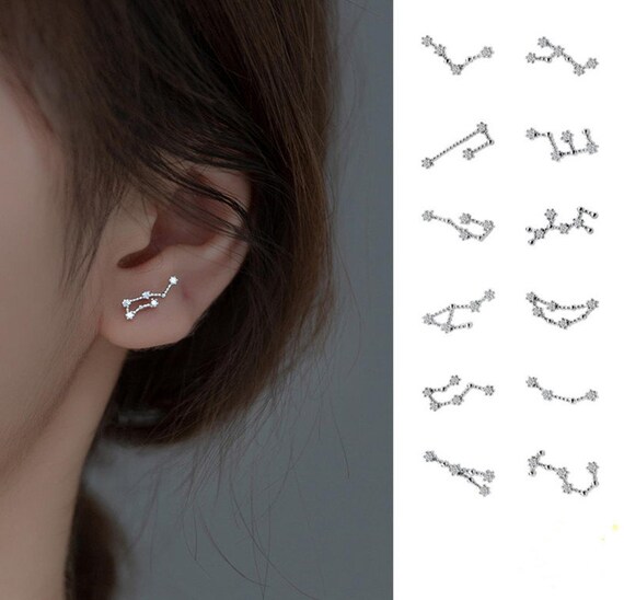 Sterling silver constellation earrings deals