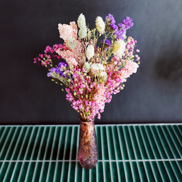 Getrockneter Blumenstrauß "Wild Nature" - Natür für dein Wohnzimmer - Bunte Frühlingsdeko - Osterdekoration Natürlich