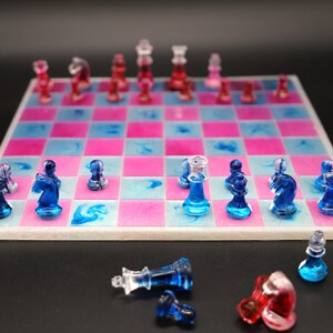 Silikonform für Epoxidharz Schach / Schachbrett mit Figuren für Kunstharz & Gießahrz bild 2