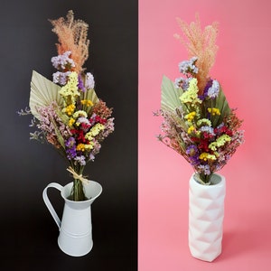 Trockenblumenstrauß Laundhausstil Geschenk für Hochzeit, Geburtstag und Deko für Wohnzimmer & Küche