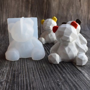 Silikonform Bär & Hirsch - Form für Kunstharz / Resin / Epoxidharz / UV Harz Projekte
