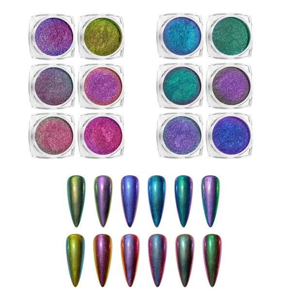 Chamäleon Glitzer Set / Farbe für NailArt und Epoxidharz / Kunstharz / Gießharz