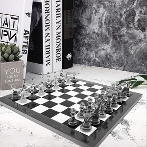 Silikonform für Epoxidharz Schach / Schachbrett mit Figuren für Kunstharz & Gießahrz bild 3