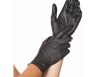 Nitril Handschuhe zum Schutz für Epoxidharz, Resin, Kunstharz, Gießharz - S, M, L, XL in schwarz - Zubehör für Epoxy Resin - 10 Paar