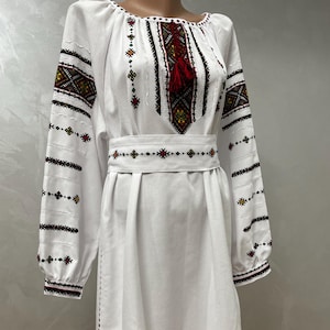 Dress Vyshyvanka Ukraine Handmade - Embroidered Blouses and Dresses TM”Savchuk Vyshyvanka” Ukrainian dresses photo8size