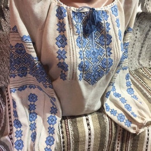 Hand embroidered Ukraine shirt - Embroidered shirVyshyvanka dress,Ukrainian clothing,Women vyshyvanka,Gift for her