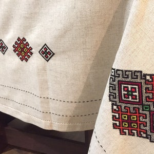 Ukrainian tablecloth - Easter tablecloth. Wedding gift. Rustic tablecloth. Tapestry tablecloth. Made in Ukraine image 5