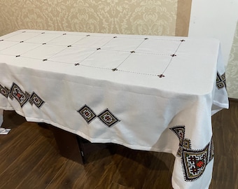 Ukrainian tablecloth - Easter tablecloth. Wedding gift. Rustic tablecloth.Tapestry tablecloth.Made in Ukraine