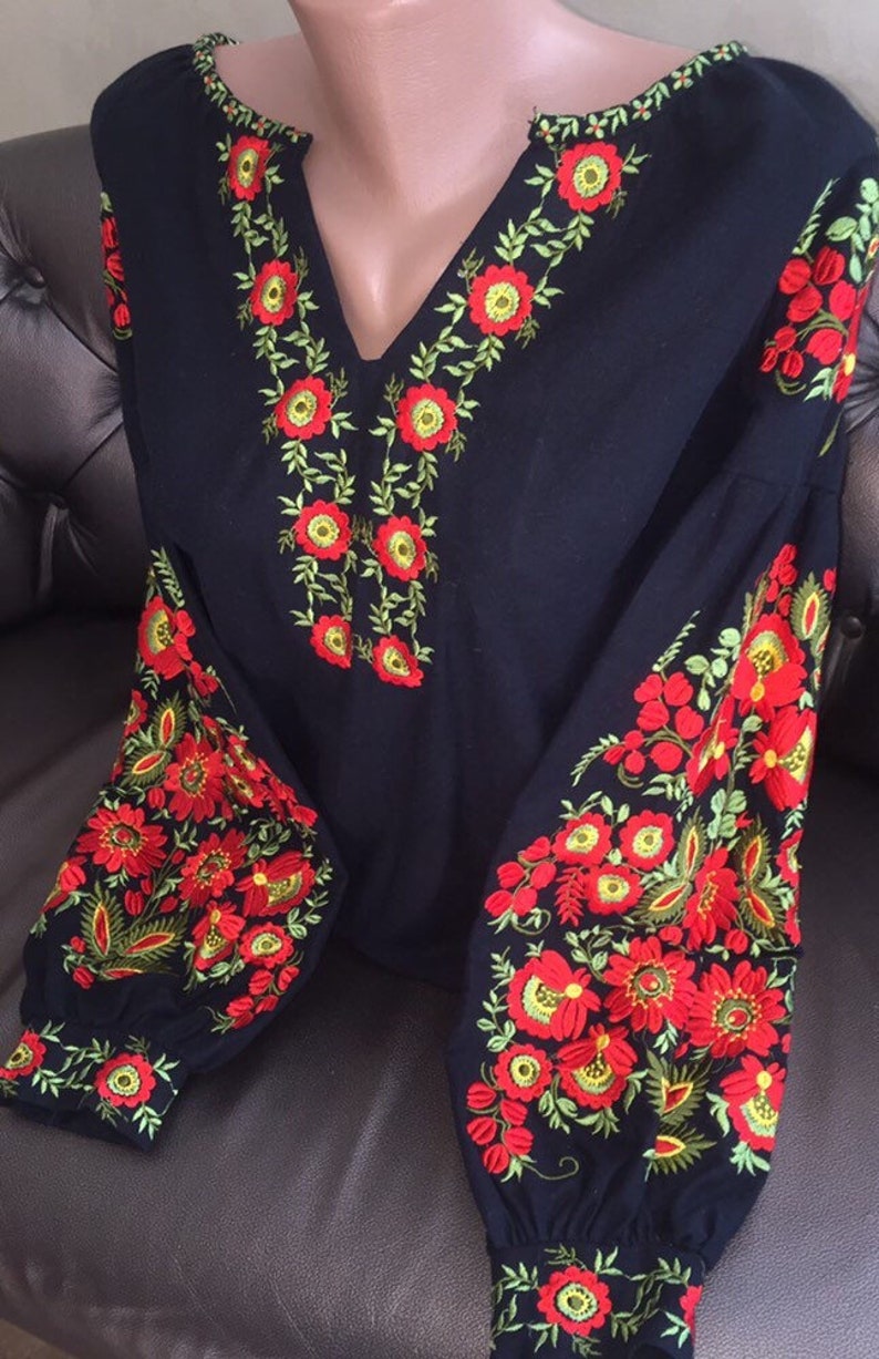 Vyshyvanka Ukraine Embroidered Blouses Tmsavchuk Etsy