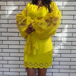 Modern Vyshyvanka Dress - Ukrainian dress, Unique wedding dress, Ukraine dress, Vyshyvanka Blouse