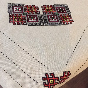 Ukrainian tablecloth - Easter tablecloth. Wedding gift. Rustic tablecloth. Tapestry tablecloth. Made in Ukraine image 4