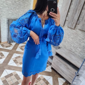 Vyshyvanka Dress - Ukrainian dress, Unique wedding dress, Ukraine dress, Vyshyvanka Blouse