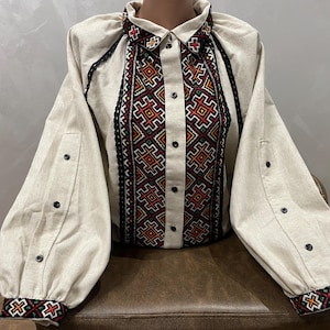 Nyzynka Vyshyvanka Woman – Hand embroidered Vyshyvanka blouse, Vyshyvanka dress, Ukrainian dress