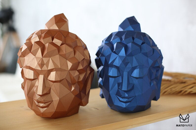 Download Buddha Papercraft 3D DIY SVG DXF low poly paper crafts | Etsy