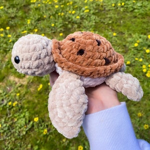 Choc Chip Cookie Turtle Amigurumi Plush