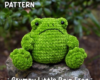 Patrón de ganchillo en PDF de la ranita gruñona *¡NO es un producto físico!*