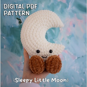 Sleepy Little Moon Crochet Pattern PDF Pattern *NOT a physical product!*