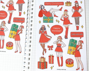 HOLIDAY POLAROID sticker sheet // aesthetic cute Christmas | Etsy