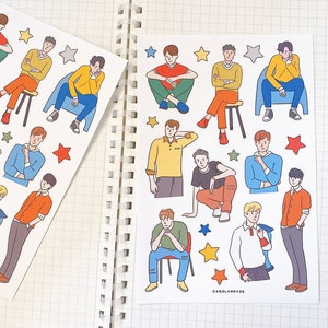 35 Pack Paper Kawaii K POP Inspired Stickers 