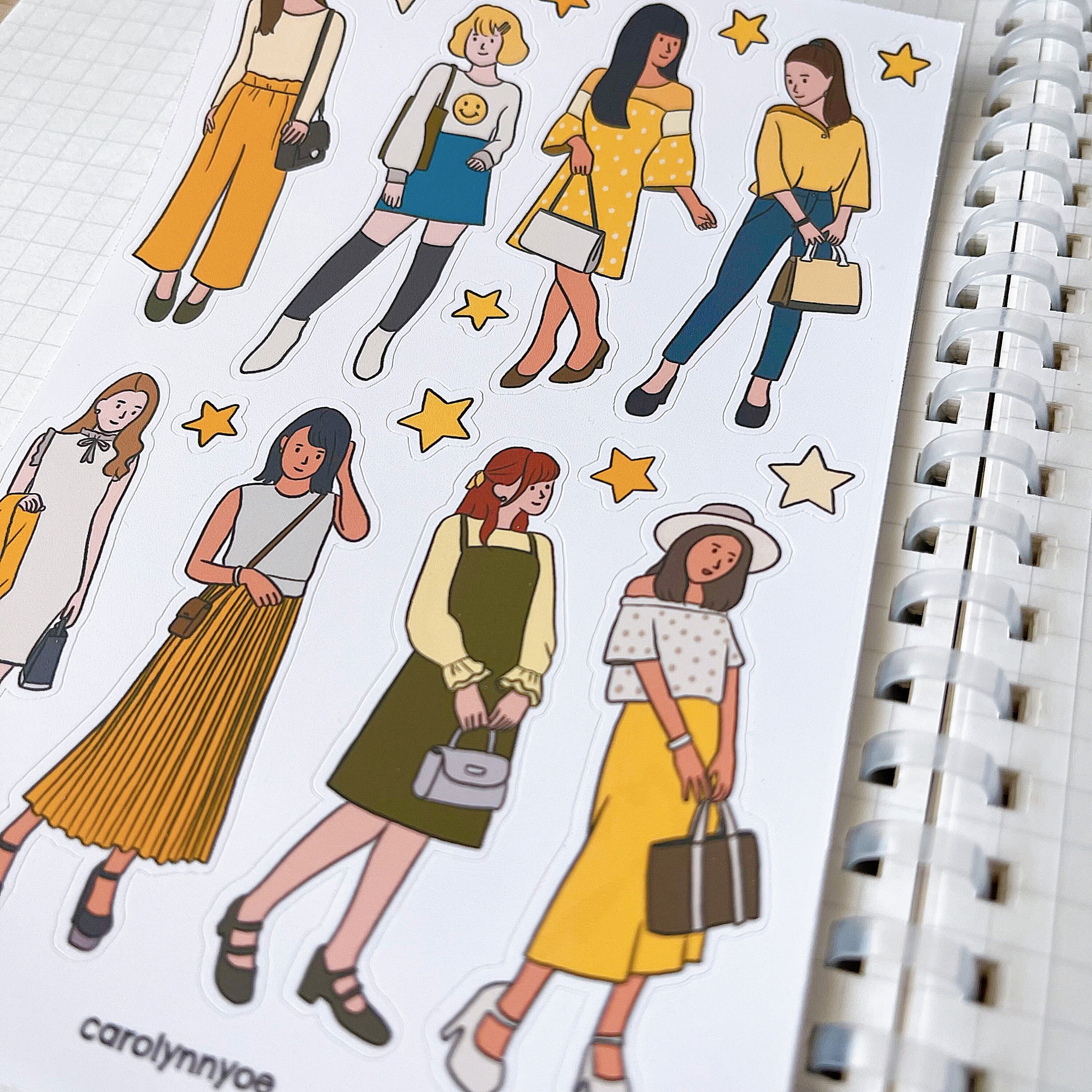 So Many Books Brown/Pink Sticker Sheet — Marigona Suli