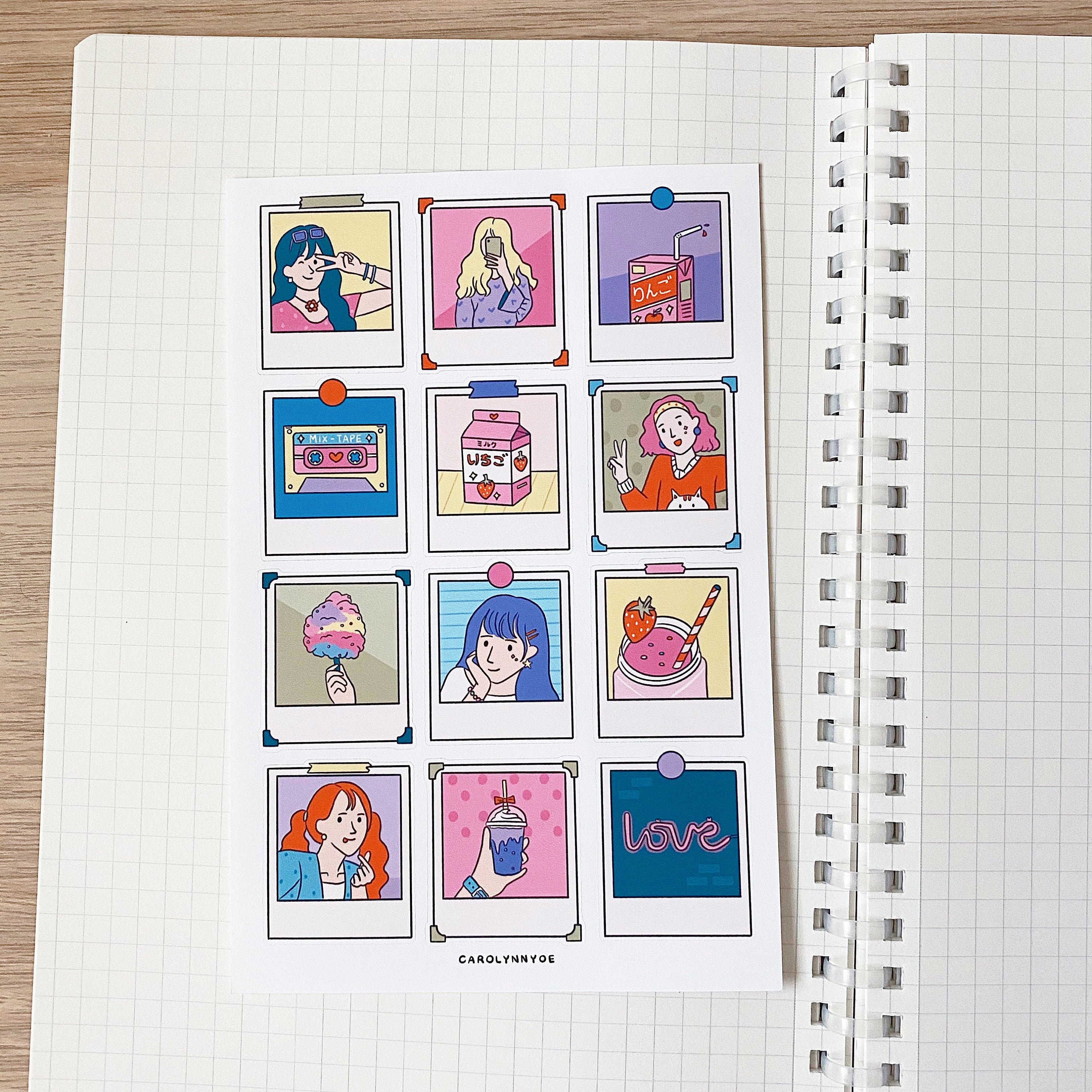 Japan - Polaroid Stickers — Planned By Jysla — Minimal and Mindful  Stationery