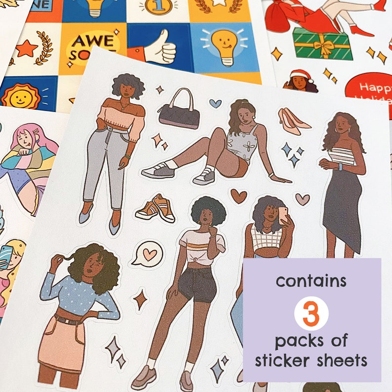 OOPSIE mystery pack // set of 3 imperfect sticker sheets image 2