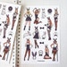 SEXY BUNNY sticker sheet // aesthetic cute costume halloween rabbit playboy cosplay girls stickers for bullet journals, planners, scrapbook 